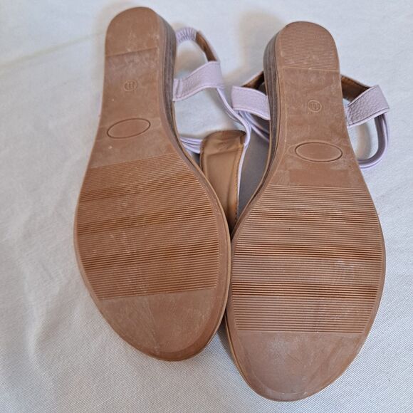 Sasha Women's Jenny 2 Thong Sandals Size 11 Faux Leather Lavender - Picture 7 of 11